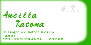 ancilla katona business card